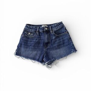 PacSun Dark Blue Distressed Denim Cutoff Shorts
